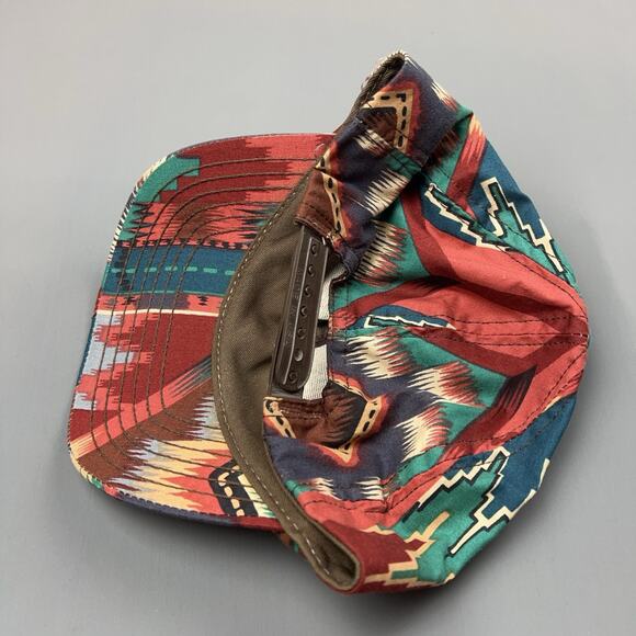 Rare Vintage P Brand South Western Navajo Pattern Snapback Hat USA Dad Cap 90s - Picture 4 of 7